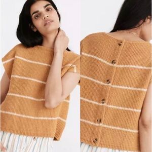 Madewell | Boatneck Button Back Sweater Tee